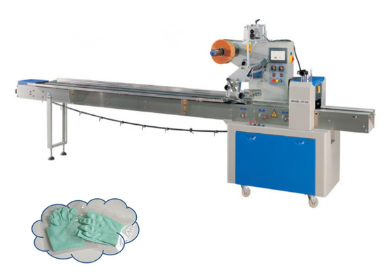 Rubber Gloves 50hz Pillow Type Packing Machine Medical Flow Wrap Packaging